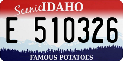 ID license plate E510326