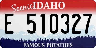 ID license plate E510327