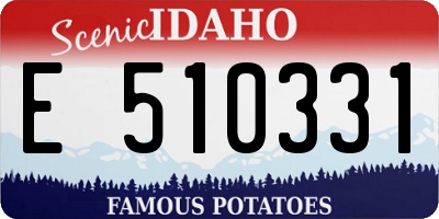 ID license plate E510331