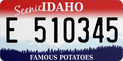 ID license plate E510345