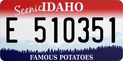 ID license plate E510351