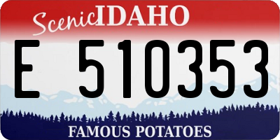ID license plate E510353