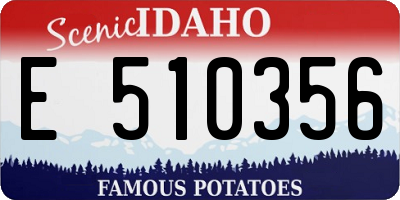 ID license plate E510356