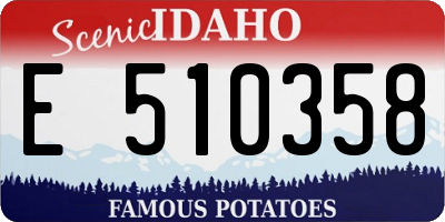 ID license plate E510358