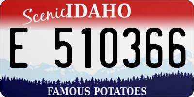 ID license plate E510366