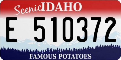 ID license plate E510372