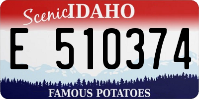 ID license plate E510374