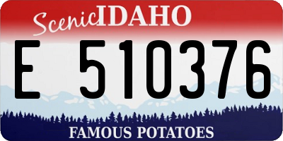 ID license plate E510376