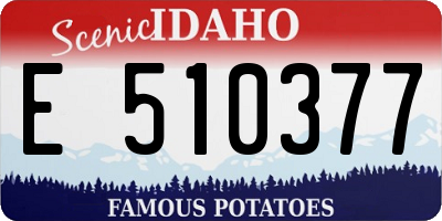 ID license plate E510377