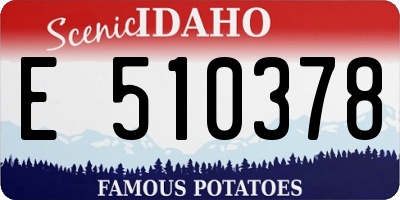 ID license plate E510378