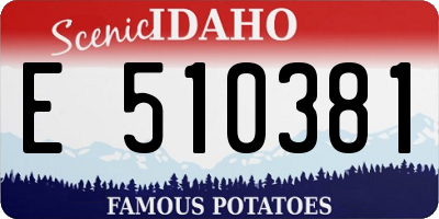 ID license plate E510381