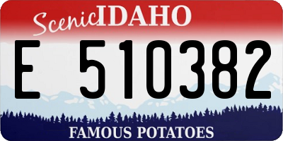 ID license plate E510382
