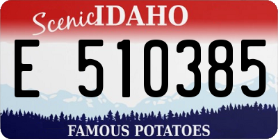 ID license plate E510385