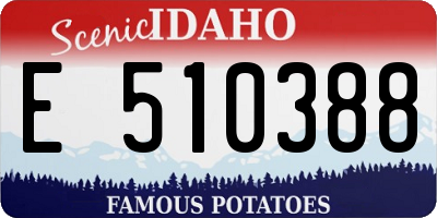 ID license plate E510388