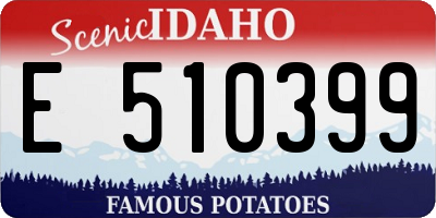ID license plate E510399