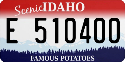 ID license plate E510400