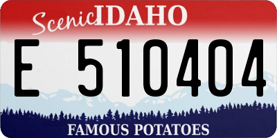 ID license plate E510404