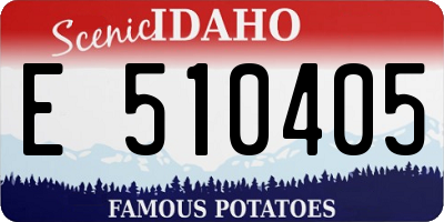 ID license plate E510405