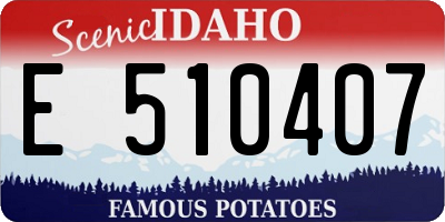 ID license plate E510407