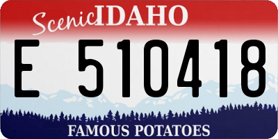 ID license plate E510418