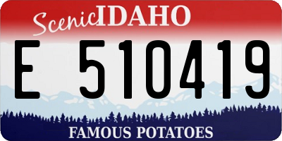 ID license plate E510419