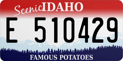 ID license plate E510429