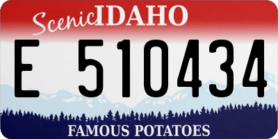 ID license plate E510434