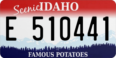 ID license plate E510441