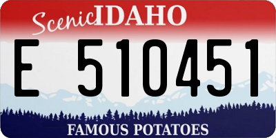 ID license plate E510451