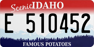 ID license plate E510452