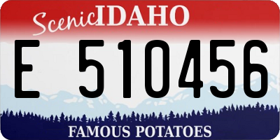ID license plate E510456