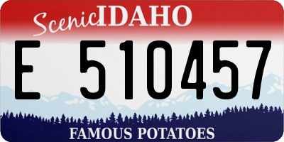 ID license plate E510457