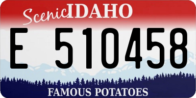 ID license plate E510458
