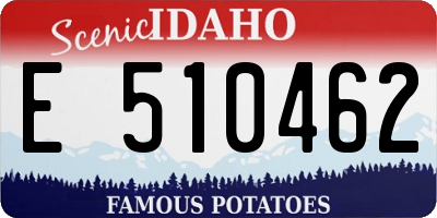 ID license plate E510462
