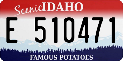ID license plate E510471