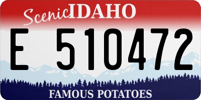 ID license plate E510472