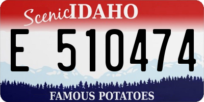 ID license plate E510474