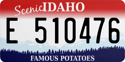 ID license plate E510476