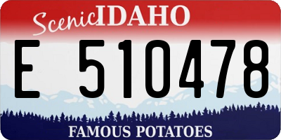 ID license plate E510478
