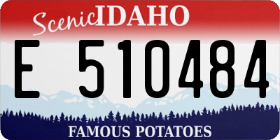 ID license plate E510484