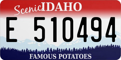ID license plate E510494