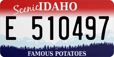 ID license plate E510497