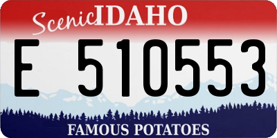 ID license plate E510553