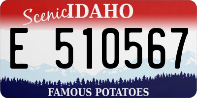 ID license plate E510567