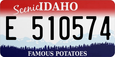 ID license plate E510574