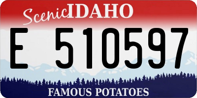ID license plate E510597