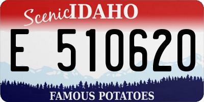 ID license plate E510620