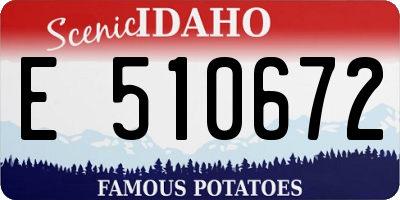 ID license plate E510672