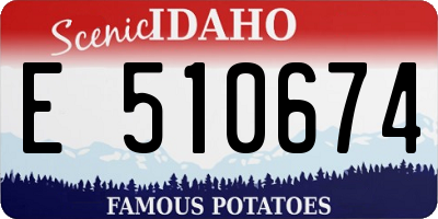 ID license plate E510674