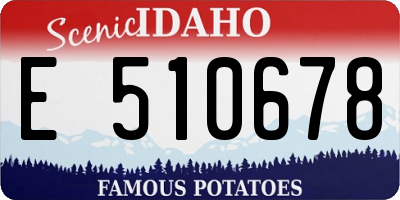 ID license plate E510678